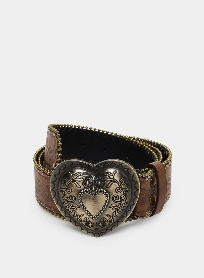 Styli  Women Western Heart Buckle Belt for Women | Best Price UAE